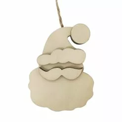 Coupon ???? 5" Unfinished Wood Layered Santa Ornament by Michaels ????