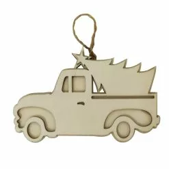 Hot Sale ???? 5" Unfinished Wood Layered Truck Ornament by Michaels ????