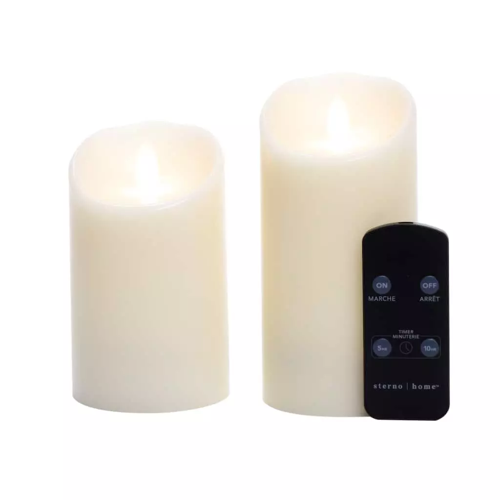 Cheap ???? Sterno Home™ Cream LED Wax Pillar Candles, 2ct. by Ashland ???? 4 Cheap ???? Sterno Home™ Cream LED Wax Pillar Candles, 2ct. by Ashland ???? - Image 2