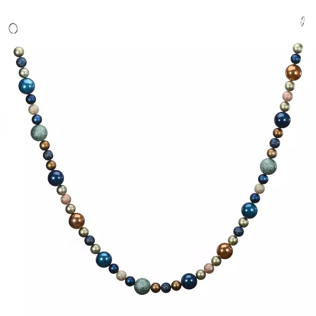 Outlet ???? 6ft. Blue & Gold Ball Ornament Garland by Ashland® ???? 4 Outlet ???? 6ft. Blue & Gold Ball Ornament Garland by Ashland® ???? - Image 2