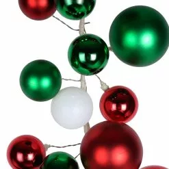 Promo ???? 6ft. Red, Green & White Ball Ornament Garland by Ashland® ????