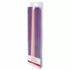 Flash Sale ???? Christmas Purple & Pink Taper Candles by Ashland®, 4ct. ⭐ -Ashland Sales 10676083 5