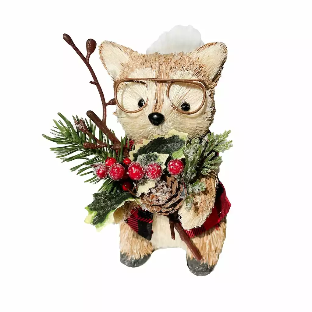 Cheapest ✨ 6.5" Fox with Glasses & Vest Natural Décor Accent by Ashland® ???? 3 Cheapest ✨ 6.5" Fox with Glasses & Vest Natural Décor Accent by Ashland® ????