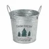 Brand new ???? 7.6" Farm Fresh ???? Christmas Trees Metal Bucket with Handles by Ashland® ????
