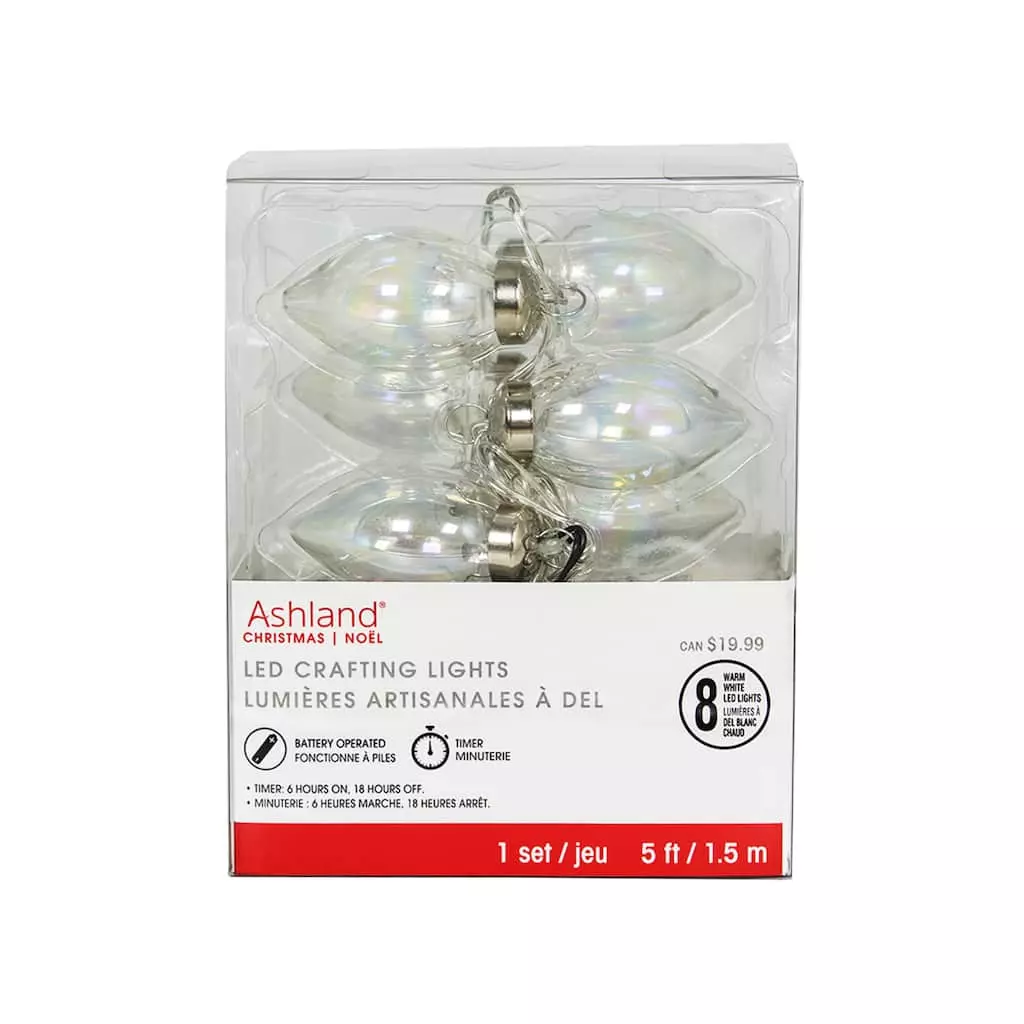 Hot Sale ❤️ 8ct. Warm White Iridescent LED Crafting Lights by Ashland® ???? 3 Hot Sale ❤️ 8ct. Warm White Iridescent LED Crafting Lights by Ashland® ????