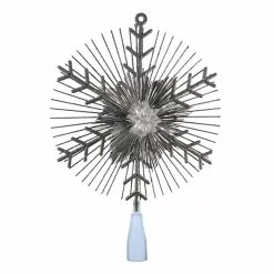 Discount ???? 14.5" Silver Lighted Tinsel Starburst Tree Topper by Ashland® ????