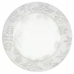 Cheap ???? White Snowflake Charger Plate by Ashland® ⌛