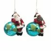 Deals ⌛ Assorted 4" Glass Santa & World Ornament by Ashland® ???? Christmas ✔️ -Ashland Sales 10697664 1