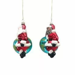 Deals ⌛ Assorted 4" Glass Santa & World Ornament by Ashland® ???? Christmas ✔️ -Ashland Sales 10697664 3