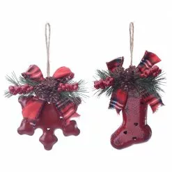 Hot Sale ✔️ Assorted Red Snowflake/Stocking ???? Christmas Ornament by Ashland® ????