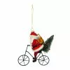 Best Pirce ???? 4.7'' Santa with Bicycle Glass ???? Christmas Ornament by Ashland® ????