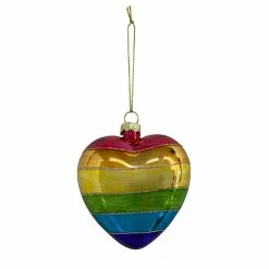 New ???? Rainbow Glass Heart Ornament by Ashland® ????