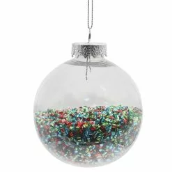 Flash Sale ???? Clear Glitter Plastic Ball Ornament by Ashland® ❄ Christmas ????