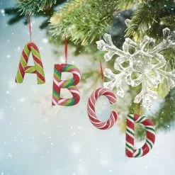 Cheapest ???? Assorted Monogram ???? Candy Cane Ornament by Ashland® ???? -Ashland Sales 10698211 3