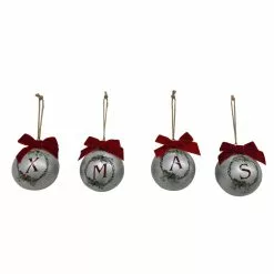 Discount ✨ Assorted Galvanized Monogram Ball Ornament by Ashland® ✔️ -Ashland Sales 10698217 5