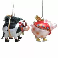 Buy ???? Assorted Glass ???? Christmas Farm Animal Ornament by Ashland® ???? -Ashland Sales 10698355 2