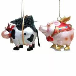 Buy ???? Assorted Glass ???? Christmas Farm Animal Ornament by Ashland® ???? -Ashland Sales 10698355 4