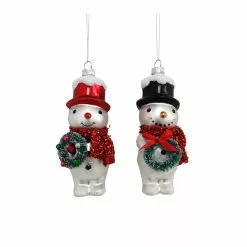 Buy ???? Assorted Glass Vintage Snowman Ornament by Ashland® ❤️