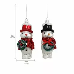 Buy ???? Assorted Glass Vintage Snowman Ornament by Ashland® ❤️ -Ashland Sales 10698388 3