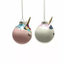 Outlet ???? Assorted 4" Glass Unicorn Ball Ornament by Ashland® ???? -Ashland Sales 10698447 3