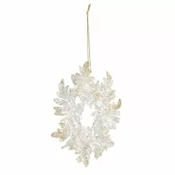 Cheapest ???? Clear & Glittery Gold Wreath Ornament by Ashland® ⌛ -Ashland Sales 10698496 2