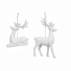 Cheapest ❤️ Assorted Glittery White Deer Ornament by Ashland® ⭐ -Ashland Sales 10698591 2