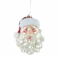 Best Pirce ???? 5" Glass Santa Head Ornament by Ashland® ????