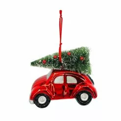 Outlet ???? 4'' Car with Tree Collectible Glass ???? Christmas Ornament by Ashland® ????