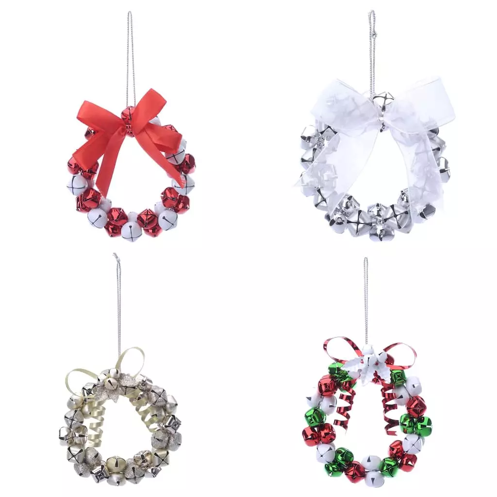 Top 10 ✨ Assorted 4'' Wreath with Bells Collectible Ornament by Ashland® ???? 3 Top 10 ✨ Assorted 4'' Wreath with Bells Collectible Ornament by Ashland® ????