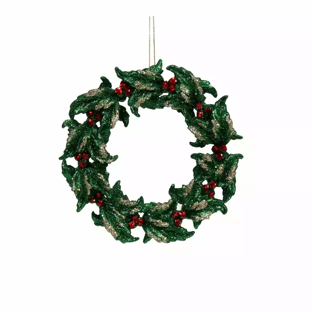 Best deal ???? Green Glitter Wreath Ornament by Ashland® ❤️ 3 Best deal ???? Green Glitter Wreath Ornament by Ashland® ❤️