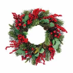 Deals ???? 24" Eucalyptus, Berry & Pinecone Wreath by Ashland® ????