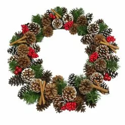 Cheap ✨ 22" Red Berry, Pinecone & Cinnamon Stick Wreath by Ashland® ????
