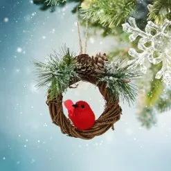 Hot Sale ???? Wreath with Cardinal Ornament by Ashland® ???? -Ashland Sales 10698952 2