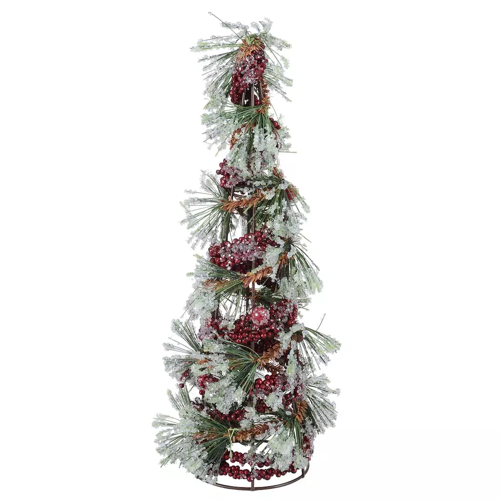 Promo ???? 16" Frosted Pine Leaf & Berry Tabletop Tree by Ashland® ???? 3 Promo ???? 16" Frosted Pine Leaf & Berry Tabletop Tree by Ashland® ????