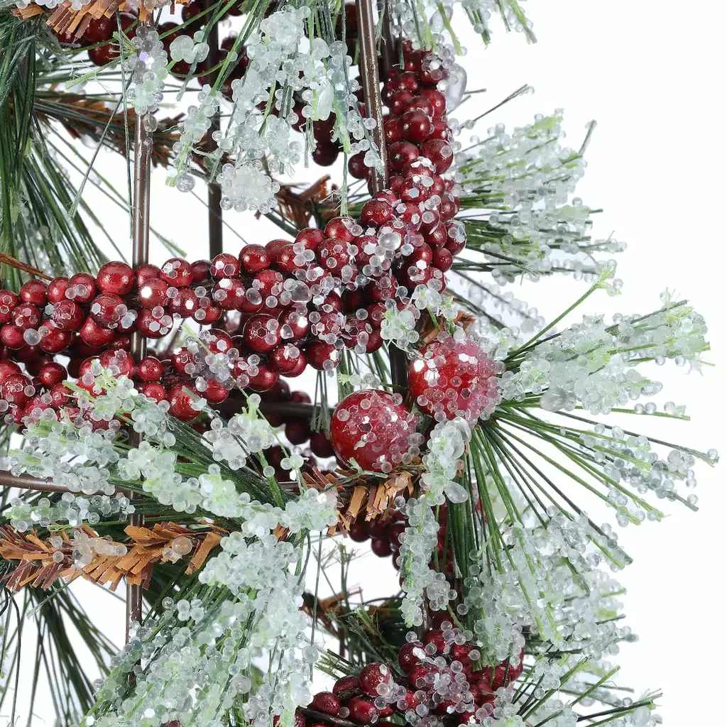 Promo ???? 16" Frosted Pine Leaf & Berry Tabletop Tree by Ashland® ???? 4 Promo ???? 16" Frosted Pine Leaf & Berry Tabletop Tree by Ashland® ???? - Image 2