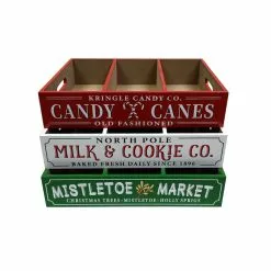 Best Pirce ???? Assorted 18" ❄ Christmas Tabletop Wood Crate by Ashland® ????