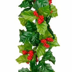 Outlet ???? 6ft. Red Glitter Holly Berry Chain Garland by Ashland® ????