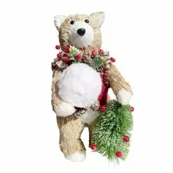 New ???? 9" Standing Bear Accent with ???? Christmas Foliage by Ashland® ❤️