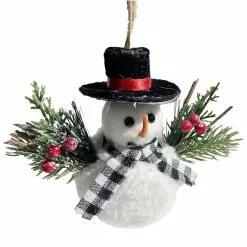 Best Sale ???? 4.3'' Snowman with Black Hat ???? Christmas Ornament by Ashland® ????