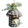 Top 10 ???? 5'' Hedgehog with White and Black Plaid Pinecone House ❄ Christmas Ornament by Ashland® ❤️