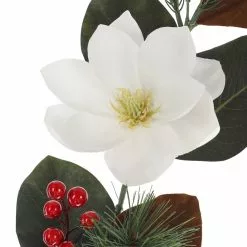 New ???? 6ft. White Magnolia & Red Berry Garland by Ashland® ???? -Ashland Sales 10699409 3