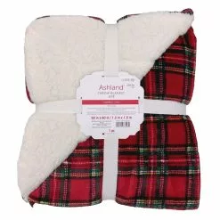 Top 10 ⌛ Red Plaid Berber Fleece Throw Blanket by Ashland® ????