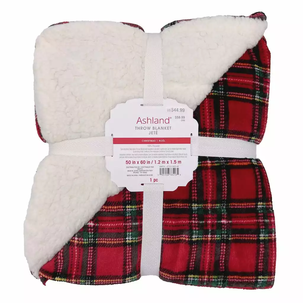 Top 10 ⌛ Red Plaid Berber Fleece Throw Blanket by Ashland® ???? 3 Top 10 ⌛ Red Plaid Berber Fleece Throw Blanket by Ashland® ????