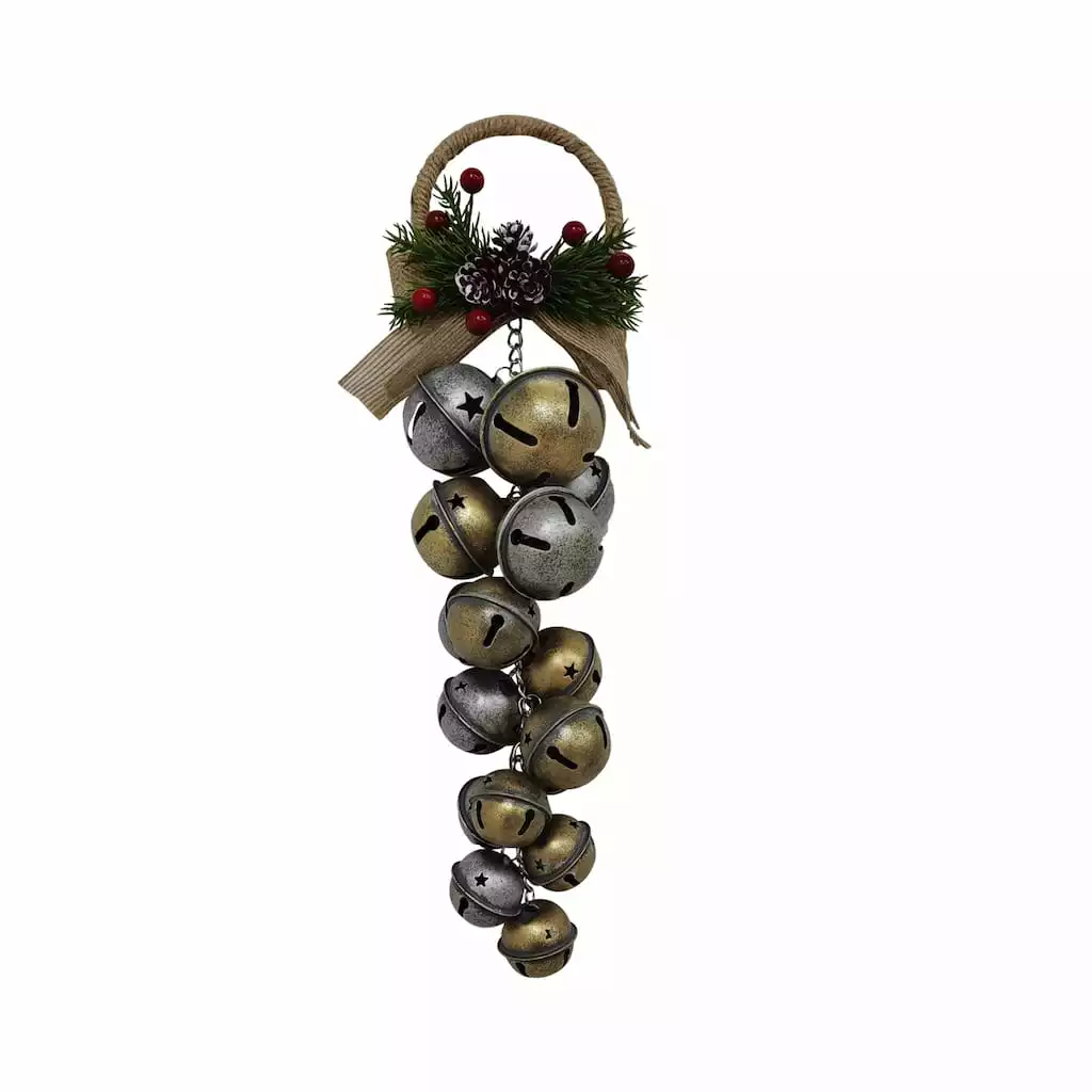 Cheap ???? 14.5" Silver and Gold Bell Bunch Door Hanger by Ashland® ⭐ 3 Cheap ???? 14.5" Silver and Gold Bell Bunch Door Hanger by Ashland® ⭐