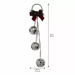 Deals ???? 24" Shiny Silver 3 Bell Door Hanger by Ashland® ???? -Ashland Sales 10699746 3