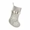 Promo ???? 18" Snowflake Stocking With Pom Poms by Ashland® ???? -Ashland Sales 10699855 1