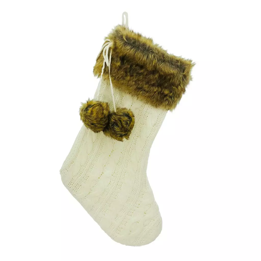 Best Pirce ✨ White Cable Knit Stocking with Faux Fur Trim by Ashland® ???? 3 Best Pirce ✨ White Cable Knit Stocking with Faux Fur Trim by Ashland® ????