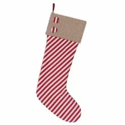 Cheapest ???? 23" Red & White Striped Stocking by Ashland® ????