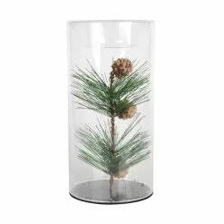 Discount ???? 8" Pine Leaf Glass Tealights Holder by Ashland® ⌛