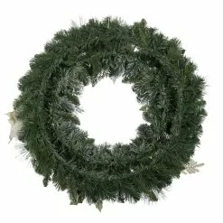 Buy ???? 30" Flocked Pine, Poinsettia, Ornament & Fern Wreath by Ashland® ⭐ -Ashland Sales 10699971 3